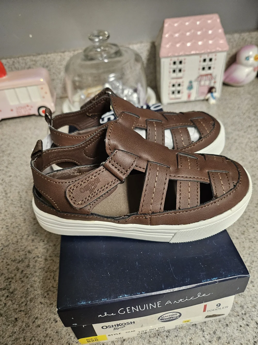 OshKosh B'gosh Brown Kids Sandal Sneakers - Toddler